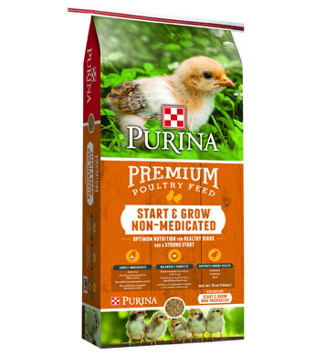 Purina Start And Grow Non-Medicated 18% Premium Poultry Feed 25 Lb ...