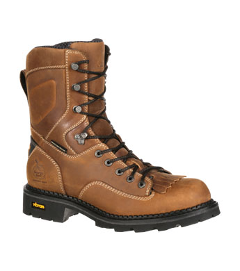 men's georgia comfort core composite toe waterproof logger work boots
