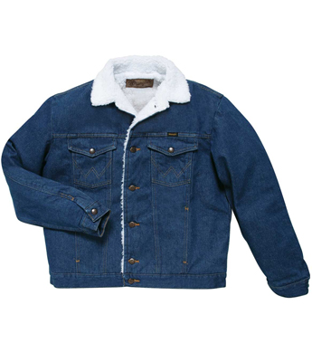 wrangler western sherpa lined denim jacket